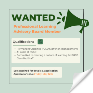 Professional Learning Advisory Board Member Wanted