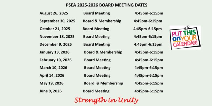 2025-2026 Board Meeting Dates 
